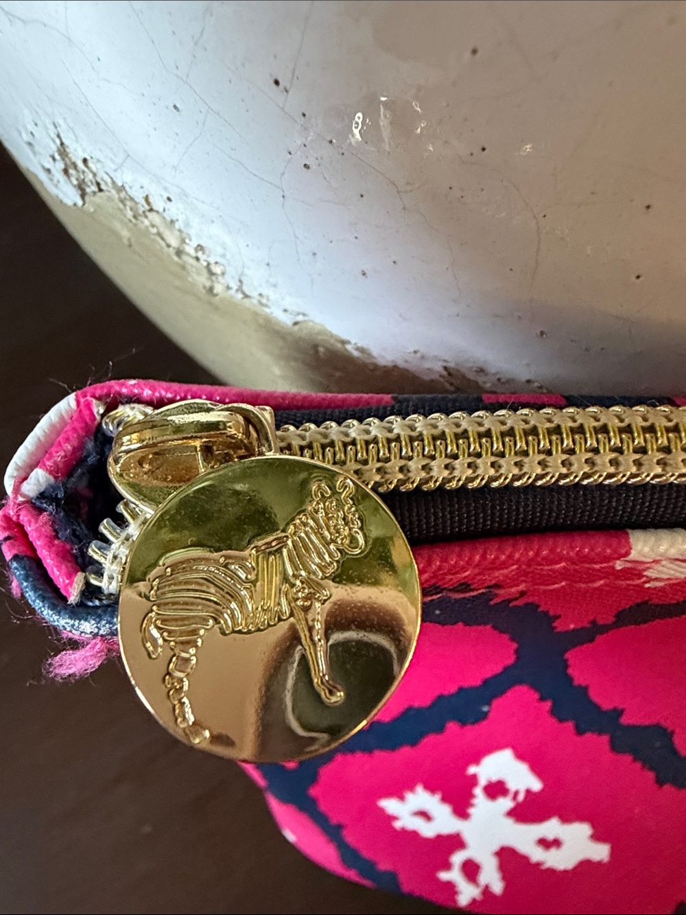 Pink Patterned Zip Pouch - Picture 5 of 6